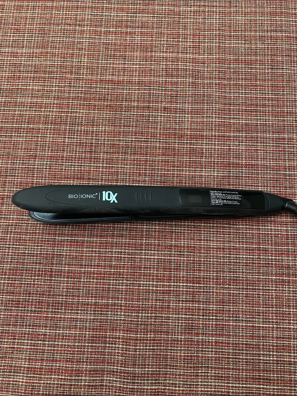 BIO:IONIC 10X Black Ceramic Flat Iron – Professional Hair Straightener